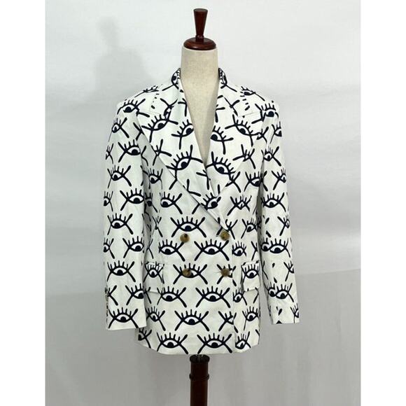 ASANTII Sz 1 S Kumbatia Double Breasted Blazer Abode Santann Eyes NWT - Picture 9 of 13